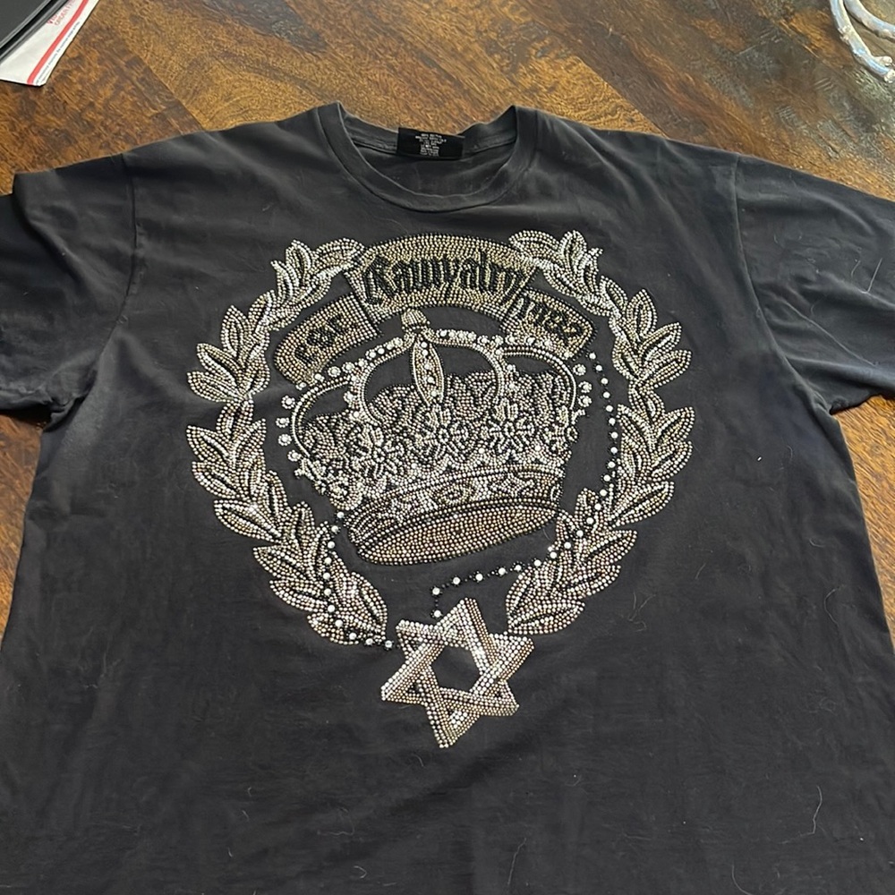 Rawyalty rhinestone tshirt XL